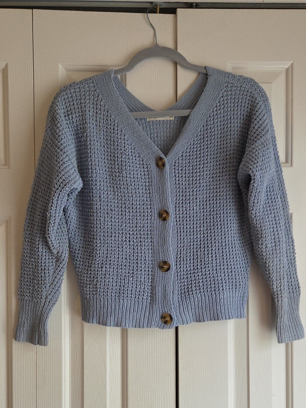 moon & madison Light Blue V-Neck Button Front Cardigan